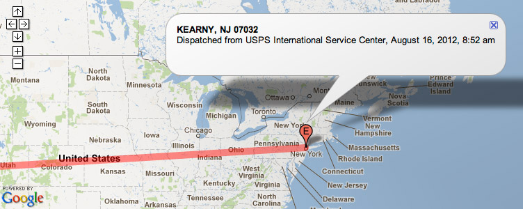 usps package tracking map